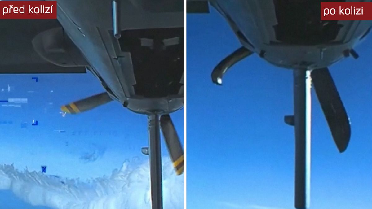 Zdrcující důkaz. Pentagon zveřejnil snímky, jak ruský pilot srazil bezpilotní letoun USA